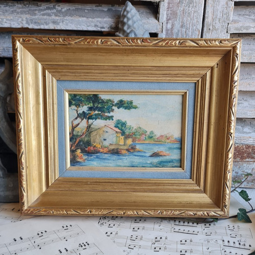 Ancienne peinture gouache - ancienne,