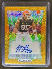 2024 Prizm Deca Myles Garrett Signatures Gold Shimmer FOTL Auto #2/10 Browns