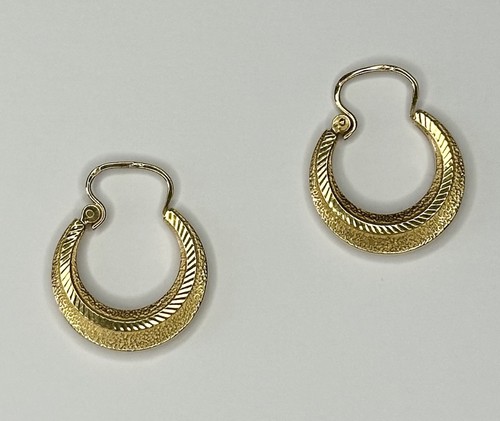 Créoles jaune 18 ct - b/o, or