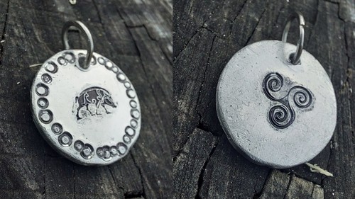 Pendentif celtique faces - pendentif,