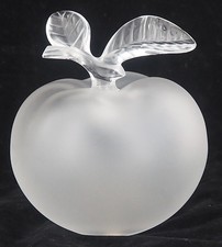 Lalique for Nina Ricci, Apple Bottle "Daughter of Eve", intact, crystal, signed.