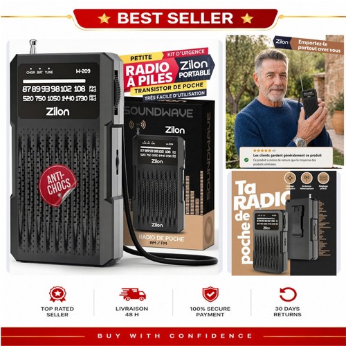 Radio portable à piles - am/fm,