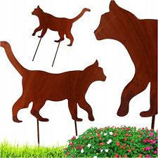 DÉCORATION DE JARDIN FIGURINE CHAT PROMENADE CHAT CADEAU FIGURINE CORTEN ROUILLE