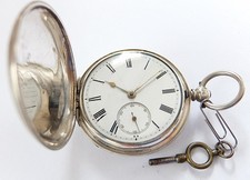 1864 SILVER CASED FUSEE FULL HUNTER POCKET WATCH J O SIMMONS FAREHAM WORKING