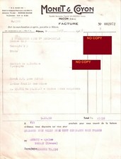 Document dated 09/10/1950 MONET & GOYON Mâcon 71 - invoice VELOMOTEUR S3 GD