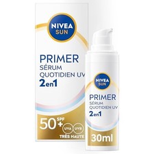 NIVEA SUN Sérum Primer Quotidien UV 2en1 SPF 50+ (1 x 30ml) — Sérum Visage hy...