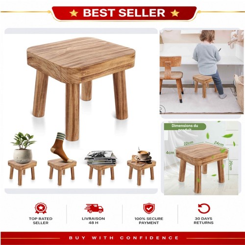 Petit tabouret bois dajave - petit,