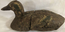 CALLING DECOY HUNTING DUCK ANTIQUE WOOD & LIEGE THAU ETANG