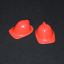 Playmobil firefighters set of 2 red helmets 3491 3525 3403 3526 3162 3156