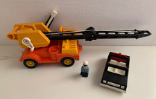 Fisher Price Husky Helpers camion grue voiture police figurine vintage 70