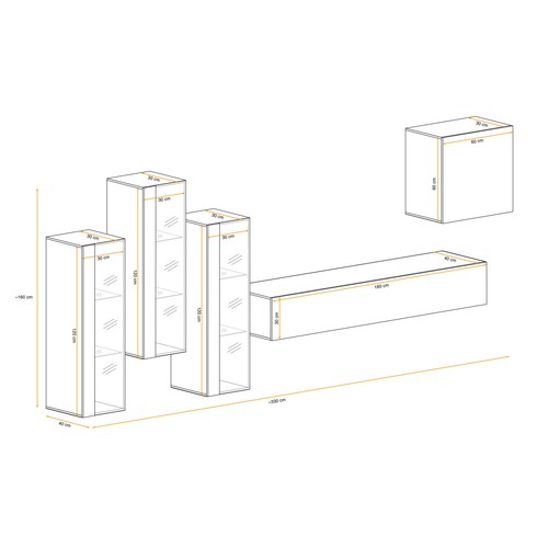 Meuble mural design - tv,