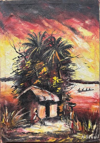 Tableau hst village africain - hst,