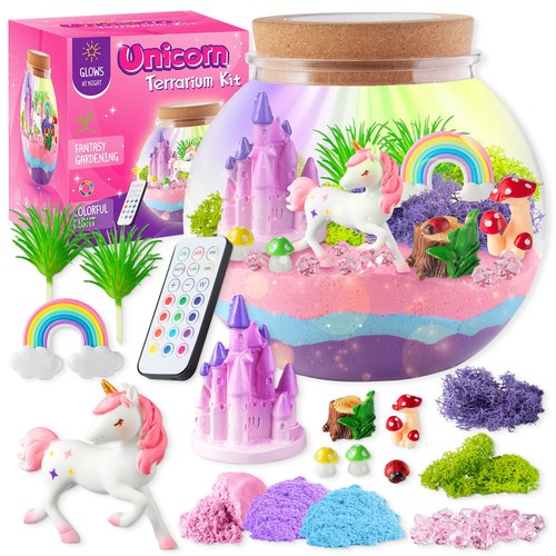 Unicorn light terrarium kit - unicorn, light-up