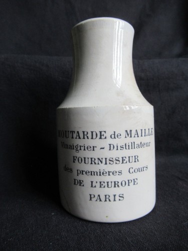 Ancien pot moutarde - moutarde, maille