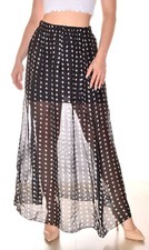 longue jupe semi transparente