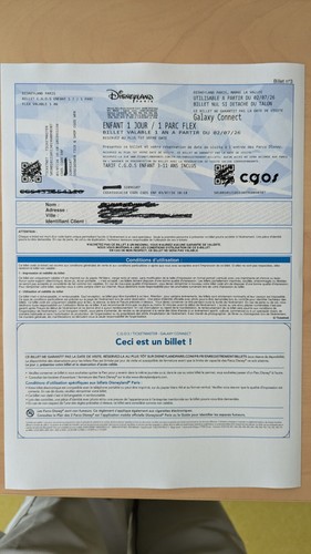 Billets enfants disneyland - billets,
