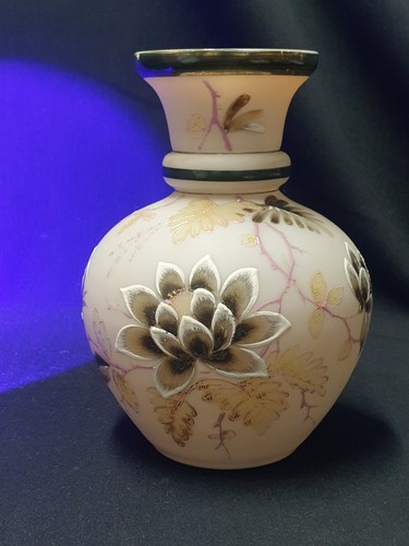 Vase verre opalin - opalin,, fleur