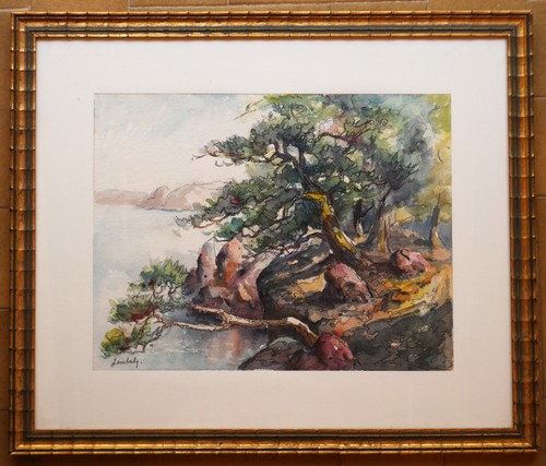 Tableau aquarelle signée - tableau,