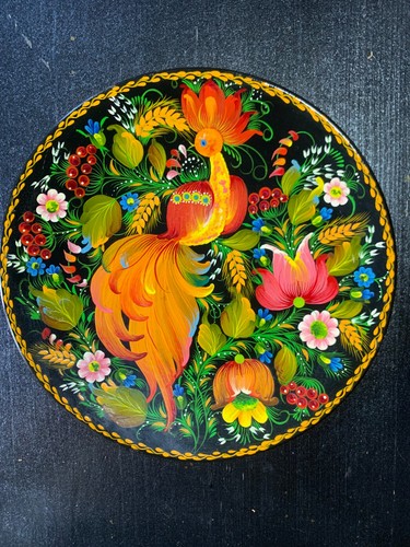 Assiette bois décorative