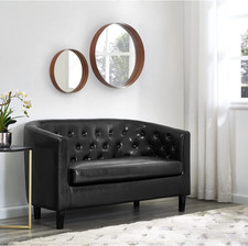 Chic Black Emma Loveseat for