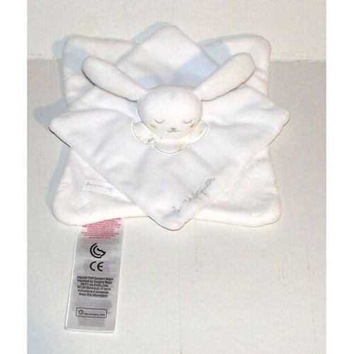 Doudou plat lapin blanc - plat,
