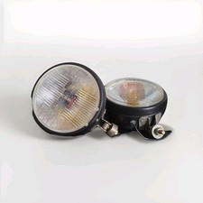 Pair of Oscar + Plus Original Asymmetric Vintage Car Food Fog Lights
