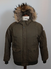 Mens Pyrenex Mistral Green Down Fill Parka Bomber Jacket - Size Medium