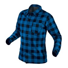 Chemise en flanelle, bleu marine, taille XXL