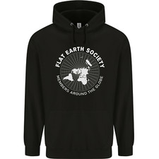 Sweatshirt À Capuche Flat Earth Society Membres Autour Du Globe