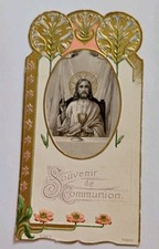 Ancienne image pieuse Souvenir