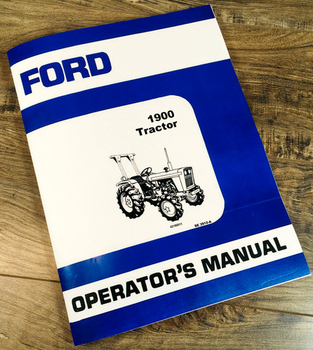 Ford 1900 tractor - tractor, operators