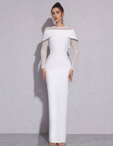 Robe longue blanche - robe,