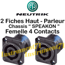 2 Fiches NEUTRIK SPEAKON  Haut