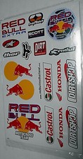 autocollants pour décoration casque - Castrol - sport mécanique tuning Red Bull