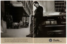 1995 CADILLAC Seville STS Vintage Original 2 page Print AD Black car man photo 