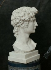 Buste tête de David en béton