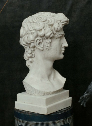 Buste tête david béton - buste,