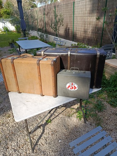 Lot anciennes valises en - 3,