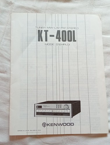 Notice tuner kenwood - tuner, 400l