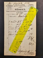 1844 Invoice - Maison Hébert, Accordions, Free Reed Instruments