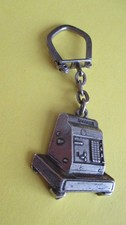 Vintage HUGIN: STOCKHOLM PARIS Metal BOURBON Keychain