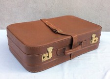 VALISE EN SIMILI CUIR - ANCIEN - VINTAGE - VOYAGE - VAL08