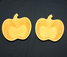 2 Chantal Pumpkin 8 oz Stoneware Baking Dishes/Mini Casseroles/Ramekins 93-NPM12