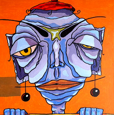 Acrylique toile 2025  40x 40 cm  artiste B Jost  Artmajeur côte AKOUN