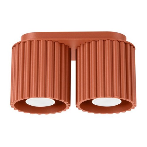 Plafonnier aluminium ocre - aluminium,