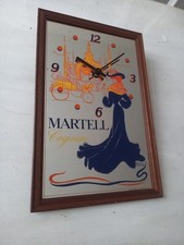 MARTELL COGNAC Advertising Clock Mirror Bistrot Collection Vintage Decoration
