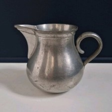 Ancien Petit Pichet Pot A Lait En Etain (Manufacture A Identifier) Orfèvrerie 