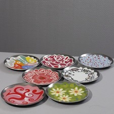 Pylones Paris & Laurent Mouveau série de 7 Assiettes décoratives France 2000s