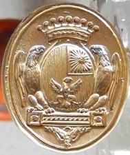 SCEAU, BRONZE, CACHET, ARMOIRIES, Couronne COMTALE, NOBLESSE;