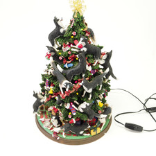 Danbury Mint Border Collie Christmas Tree 2006 Lighted Dog Holiday Decor